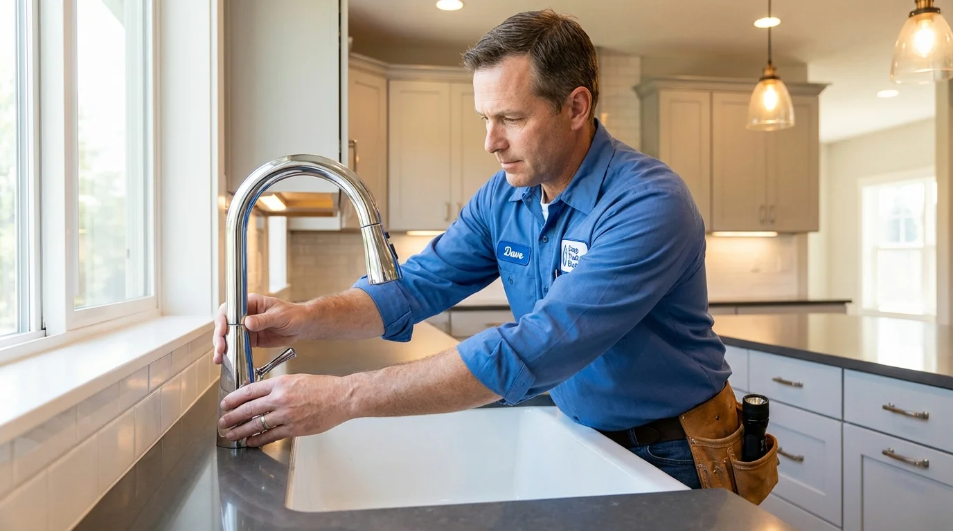 Kitchen faucet installation by Johns Plumbing LLC in Wymore